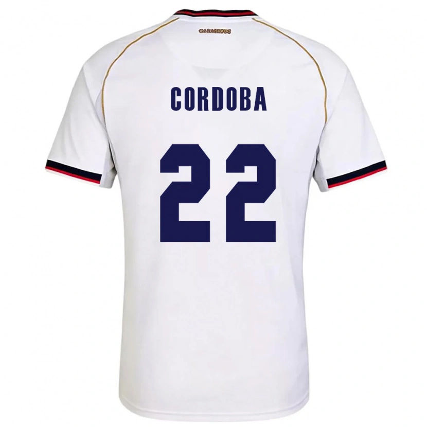 Danxen Women Panama Farissa Córdoba #22 White Red Away Jersey 26-28 T-Shirt