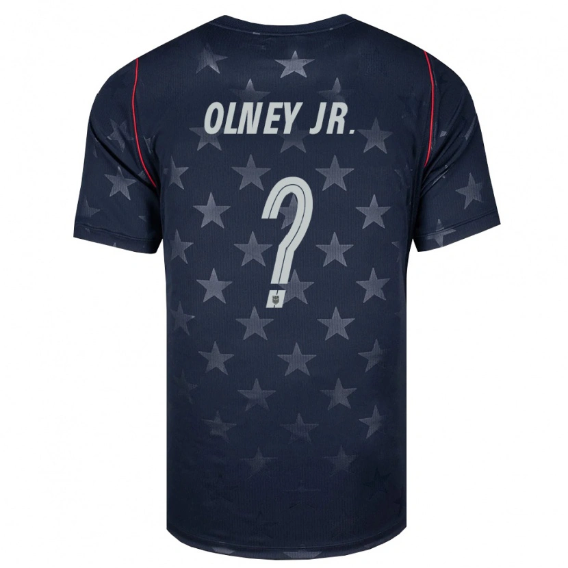 Danxen Women United States Cj Olney Jr. #0 Black White Red Away Jersey 26-28 T-Shirt