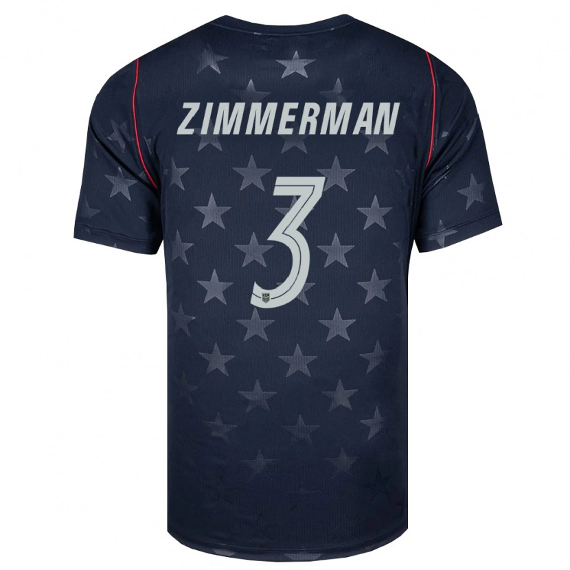 Danxen Women United States Walker Zimmerman #3 Black White Red Away Jersey 26-28 T-Shirt