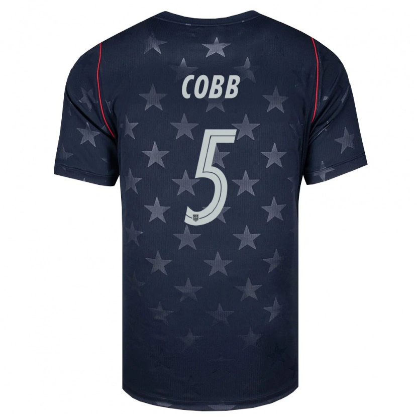 Danxen Women United States Noah Cobb #5 Black White Red Away Jersey 26-28 T-Shirt
