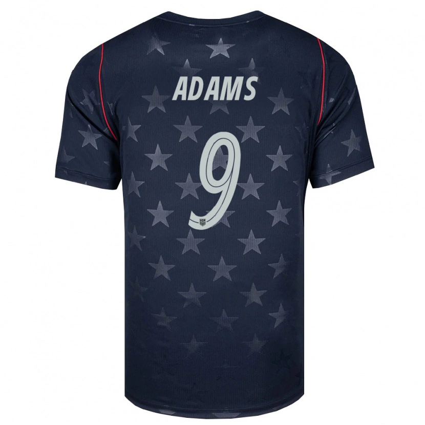 Danxen Women United States Chase Adams #9 Black White Red Away Jersey 26-28 T-Shirt