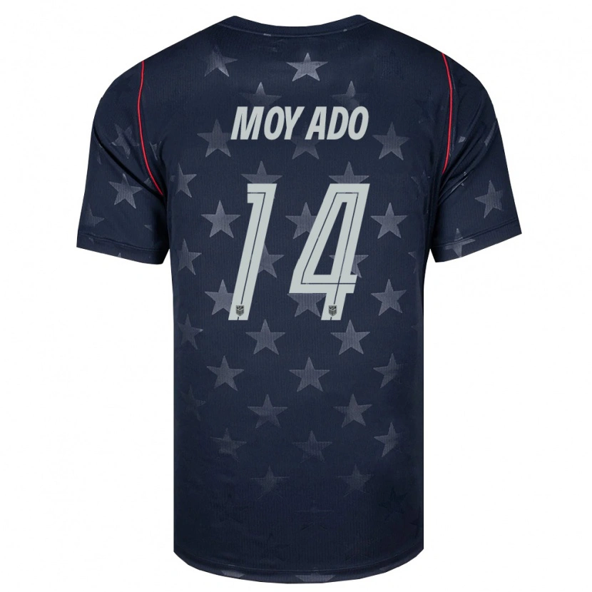Danxen Women United States Bryan Moyado #14 Black White Red Away Jersey 26-28 T-Shirt