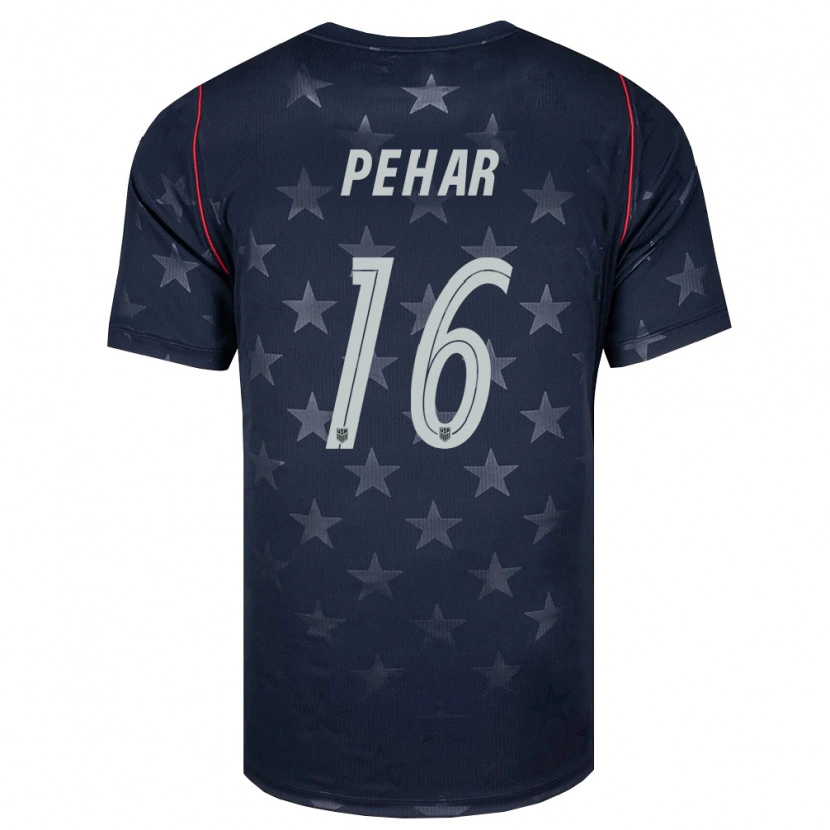 Danxen Women United States Roko Pehar #16 Black White Red Away Jersey 26-28 T-Shirt
