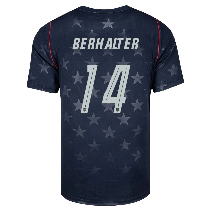 Danxen Women United States Sebastian Berhalter #14 Black White Red Away Jersey 26-28 T-Shirt
