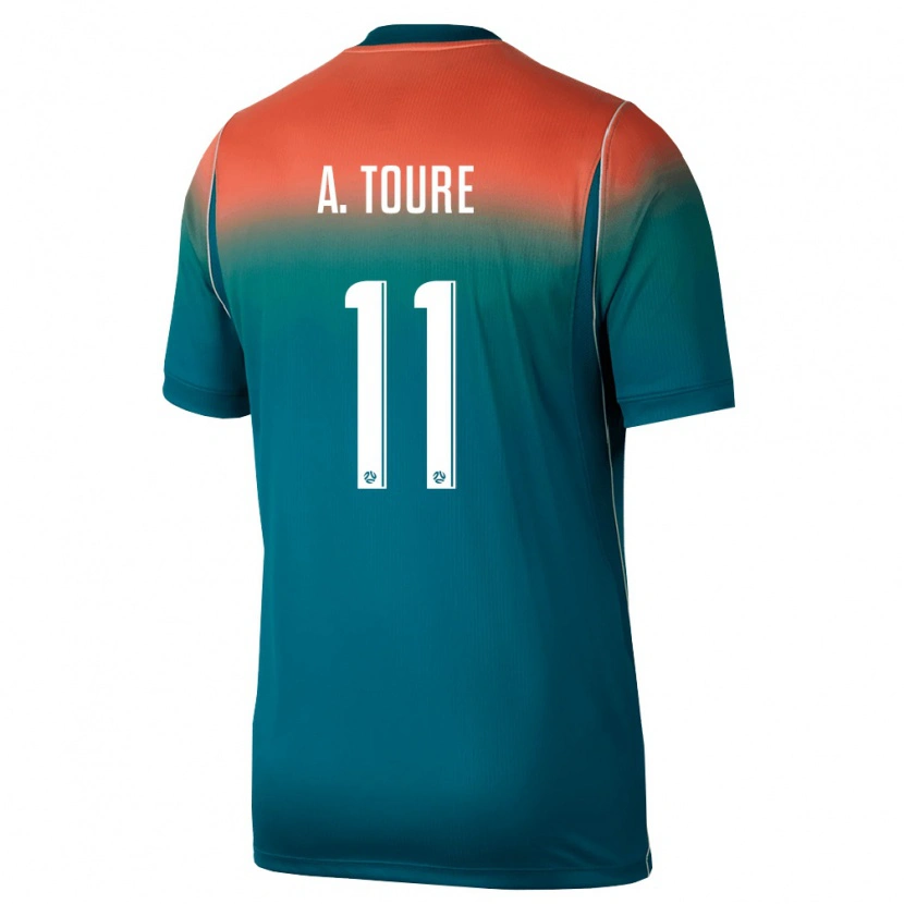 Danxen Women Australia Al Hassan Touré #11 Green Pink Away Jersey 26-28 T-Shirt