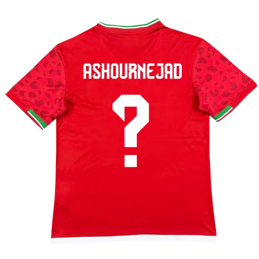 Danxen Women Iran Amirali Ashournejad #0 Red White Away Jersey 26-28 T-Shirt