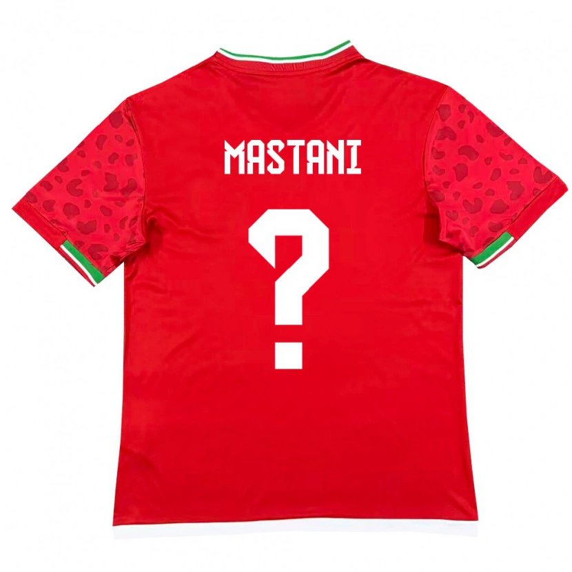 Danxen Women Iran Ali Mastani #0 Red White Away Jersey 26-28 T-Shirt
