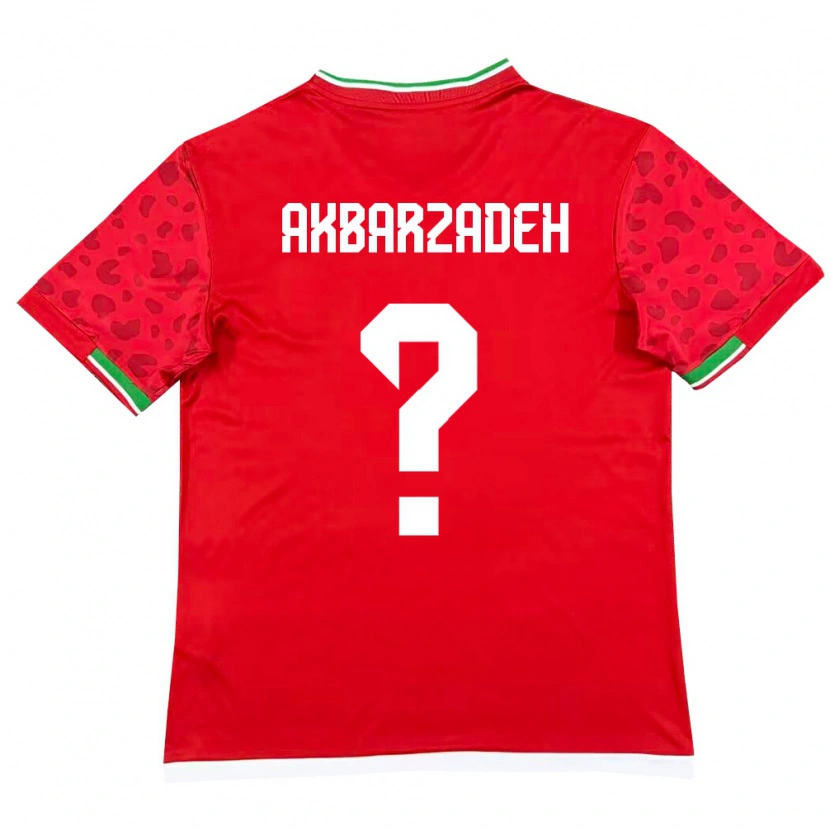 Danxen Women Iran Mahan Akbarzadeh #0 Red White Away Jersey 26-28 T-Shirt