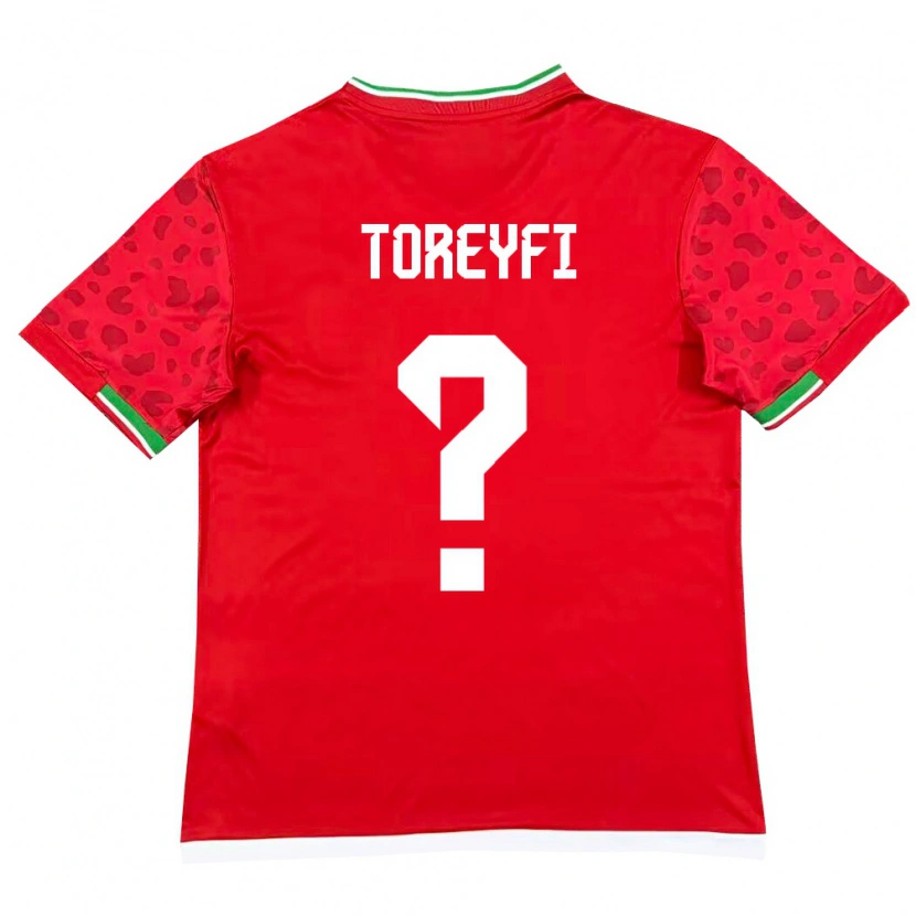 Danxen Women Iran Abolfazl Toreyfi #0 Red White Away Jersey 26-28 T-Shirt