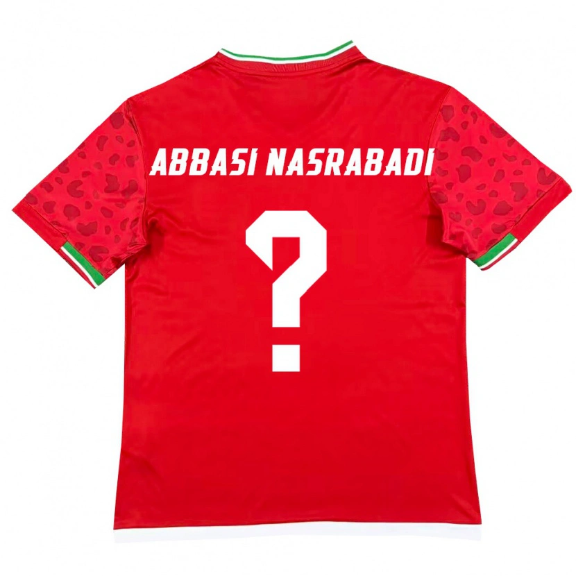 Danxen Women Iran Mohammadreza Abbasi Nasrabadi #0 Red White Away Jersey 26-28 T-Shirt