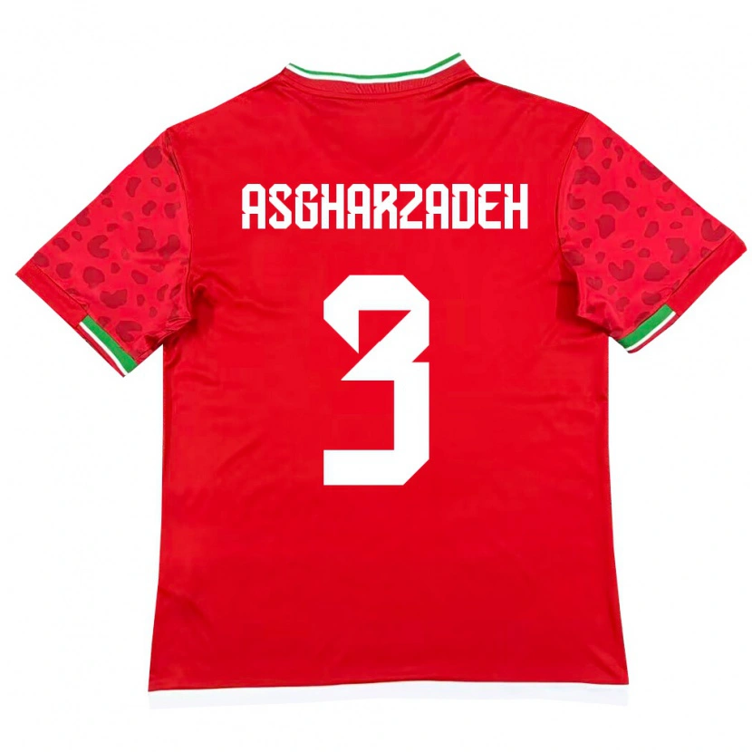 Danxen Women Iran Ali Asgharzadeh #3 Red White Away Jersey 26-28 T-Shirt