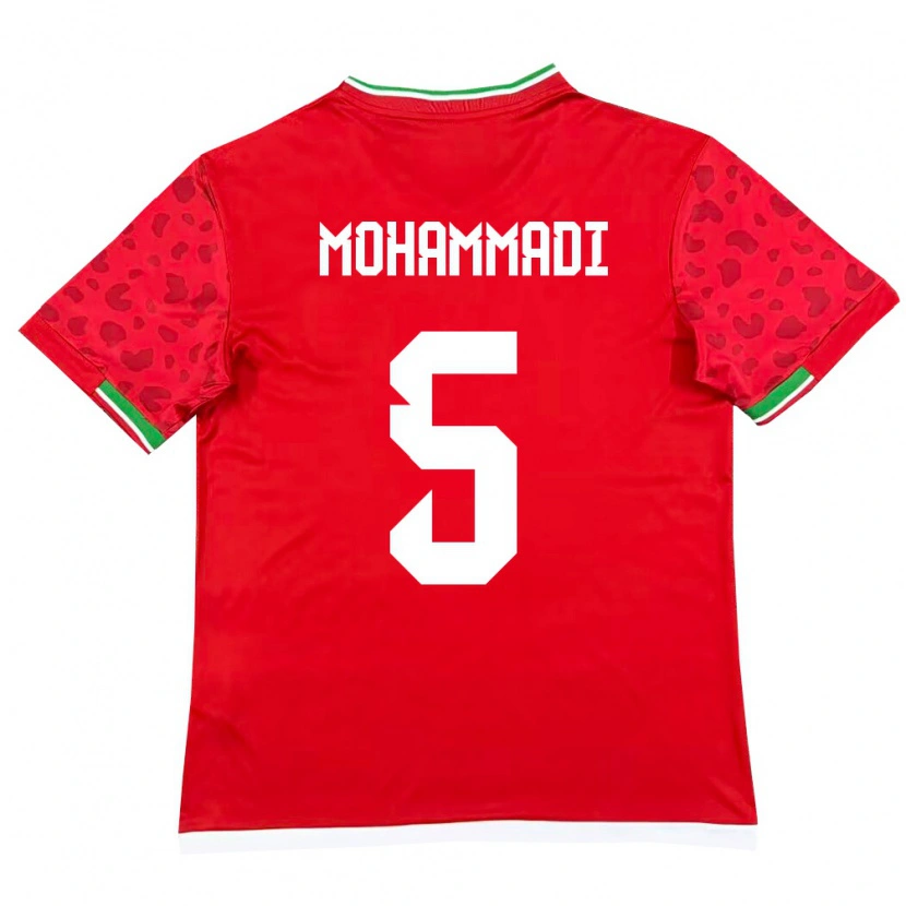 Danxen Women Iran Milad Mohammadi #5 Red White Away Jersey 26-28 T-Shirt