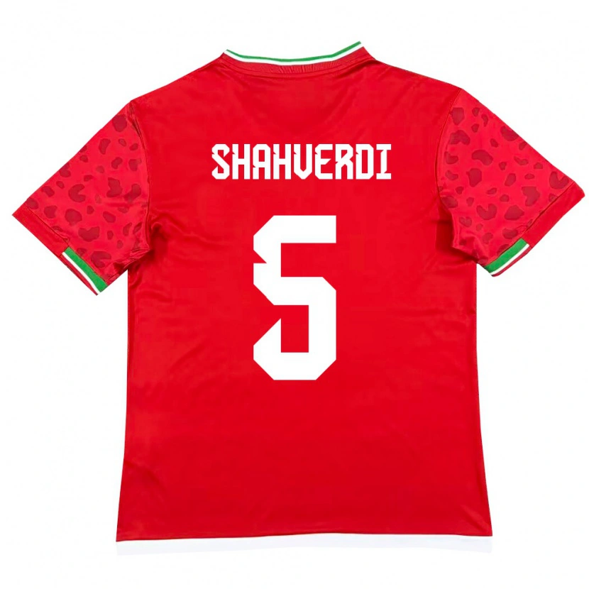 Danxen Women Iran Hosein Shahverdi #5 Red White Away Jersey 26-28 T-Shirt