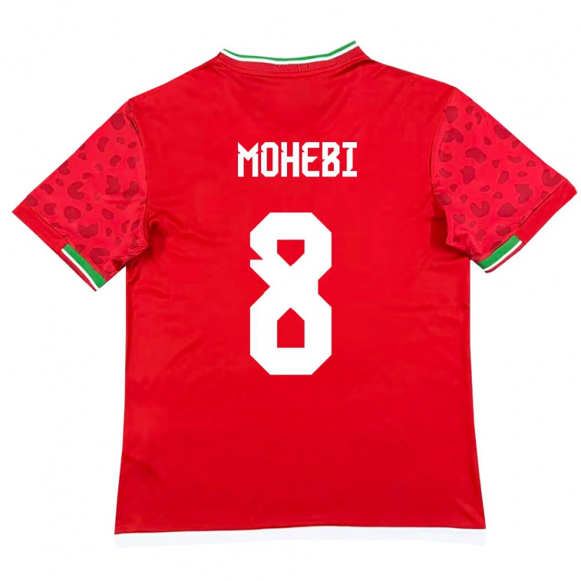 Danxen Women Iran Mohammad Mohebi #8 Red White Away Jersey 26-28 T-Shirt