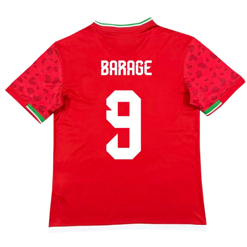 Danxen Women Iran Yaghoub Barage #9 Red White Away Jersey 26-28 T-Shirt