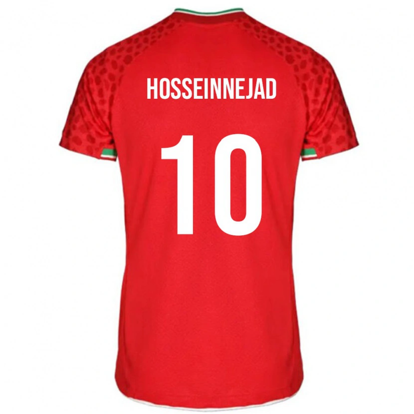 Danxen Women Iran Mohammadjavad Hosseinnejad #10 Red White Away Jersey 26-28 T-Shirt