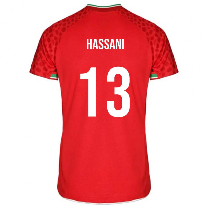 Danxen Women Iran Ali Hassani #13 Red White Away Jersey 26-28 T-Shirt