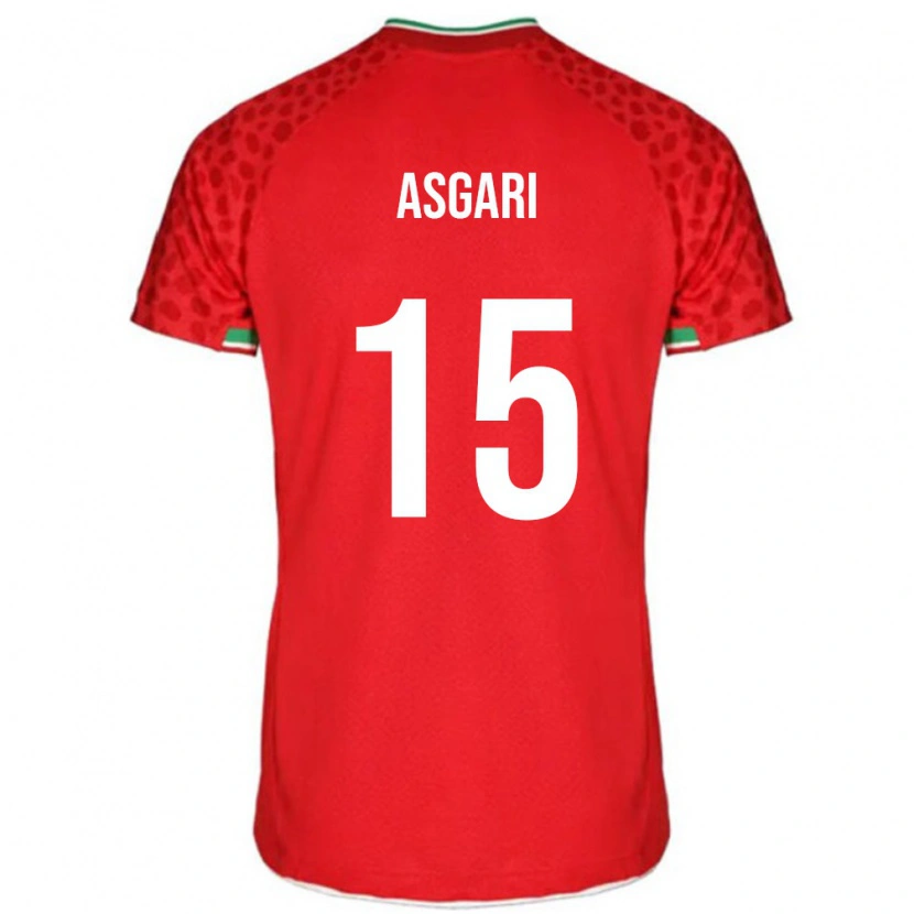 Danxen Women Iran Mohammad Asgari #15 Red White Away Jersey 26-28 T-Shirt