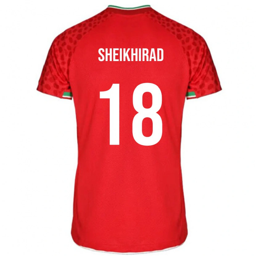 Danxen Women Iran Amirreza Sheikhirad #18 Red White Away Jersey 26-28 T-Shirt