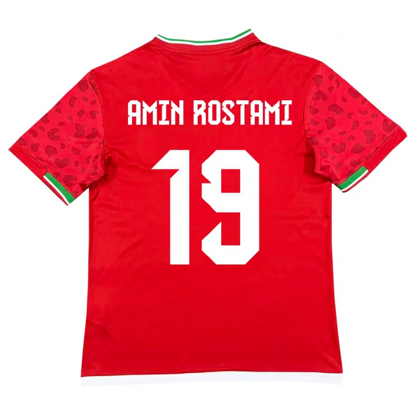 Danxen Women Iran Mohammad Amin Rostami #19 Red White Away Jersey 26-28 T-Shirt