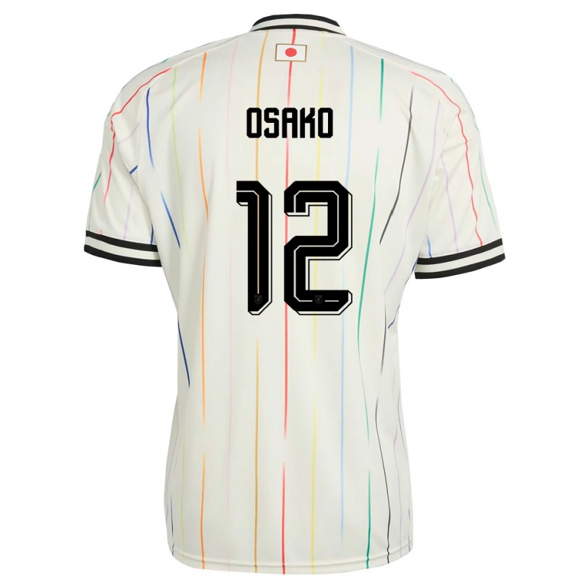 Danxen Women Japan Keisuke Osako #12 White Black Away Jersey 26-28 T-Shirt