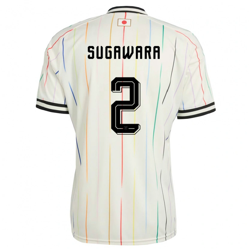 Danxen Women Japan Yukinari Sugawara #2 White Black Away Jersey 26-28 T-Shirt