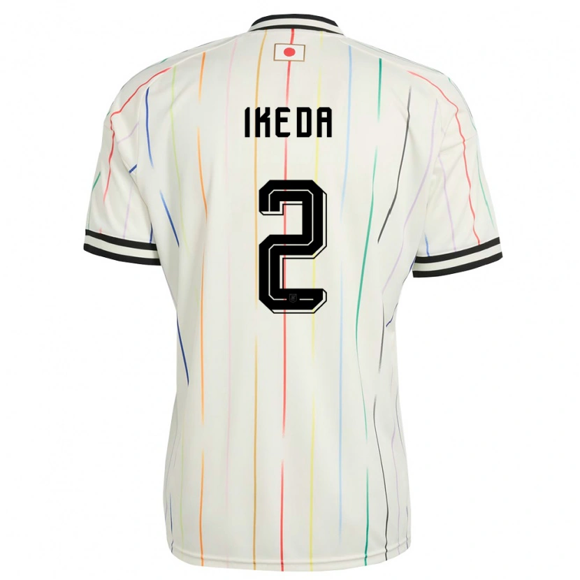 Danxen Women Japan Ayumu Ikeda #2 White Black Away Jersey 26-28 T-Shirt