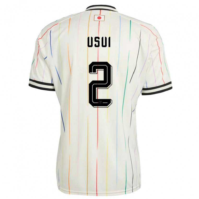 Danxen Women Japan Tsubasa Usui #2 White Black Away Jersey 26-28 T-Shirt