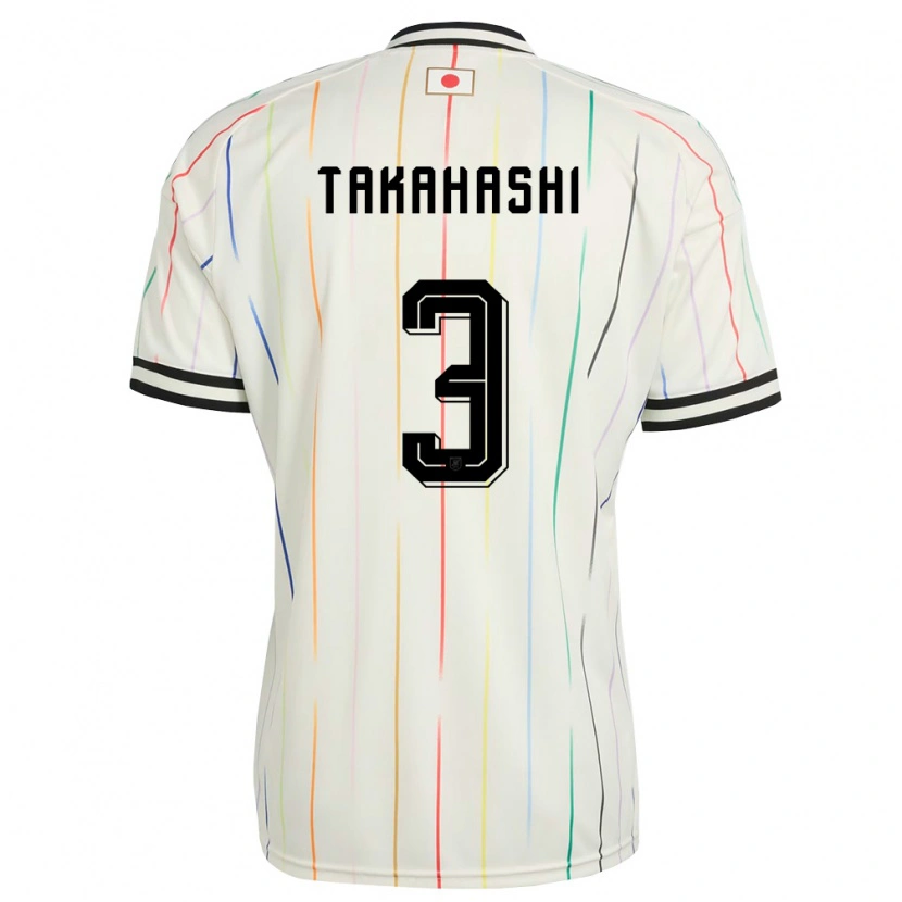 Danxen Women Japan Niko Takahashi #3 White Black Away Jersey 26-28 T-Shirt