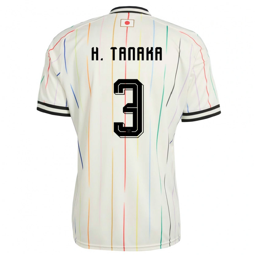 Danxen Women Japan Hayato Tanaka #3 White Black Away Jersey 26-28 T-Shirt