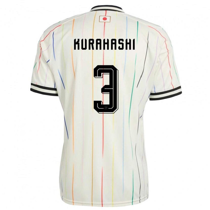 Danxen Women Japan Koki Kurahashi #3 White Black Away Jersey 26-28 T-Shirt