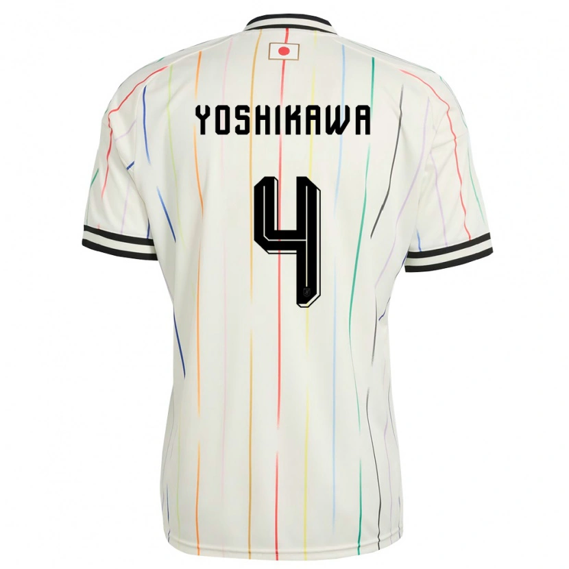 Danxen Women Japan Haruto Yoshikawa #4 White Black Away Jersey 26-28 T-Shirt