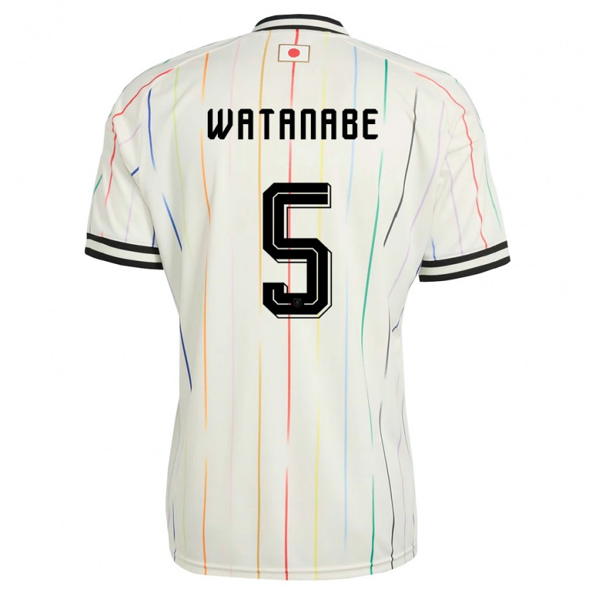 Danxen Women Japan Tsuyoshi Watanabe #5 White Black Away Jersey 26-28 T-Shirt