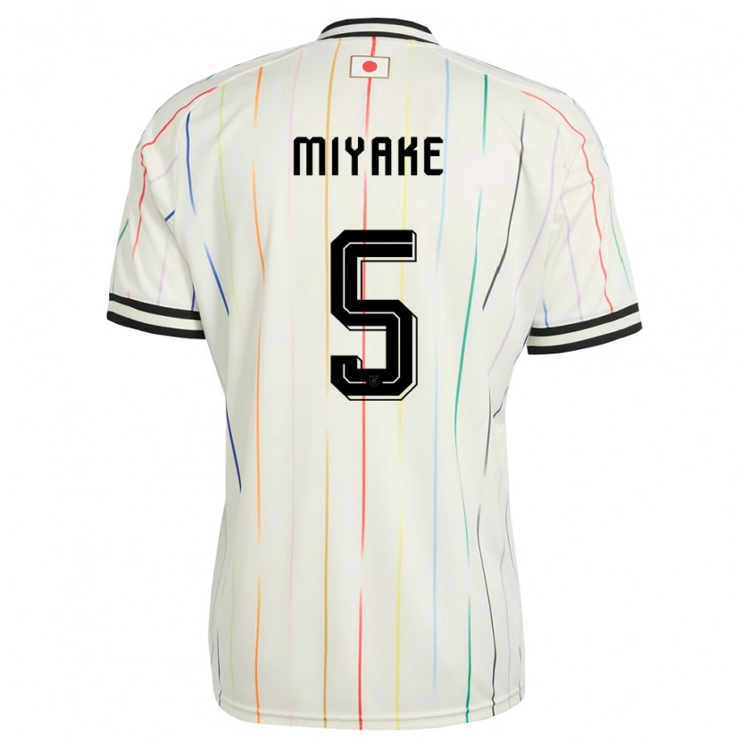 Danxen Women Japan Shiori Miyake #5 White Black Away Jersey 26-28 T-Shirt