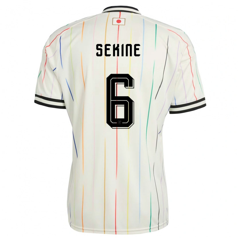 Danxen Women Japan Hiroki Sekine #6 White Black Away Jersey 26-28 T-Shirt