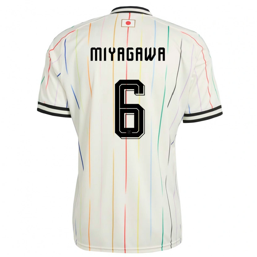 Danxen Women Japan Asato Miyagawa #6 White Black Away Jersey 26-28 T-Shirt