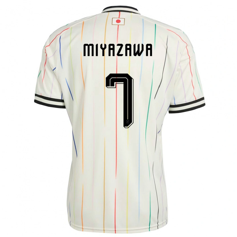 Danxen Women Japan Hinata Miyazawa #7 White Black Away Jersey 26-28 T-Shirt