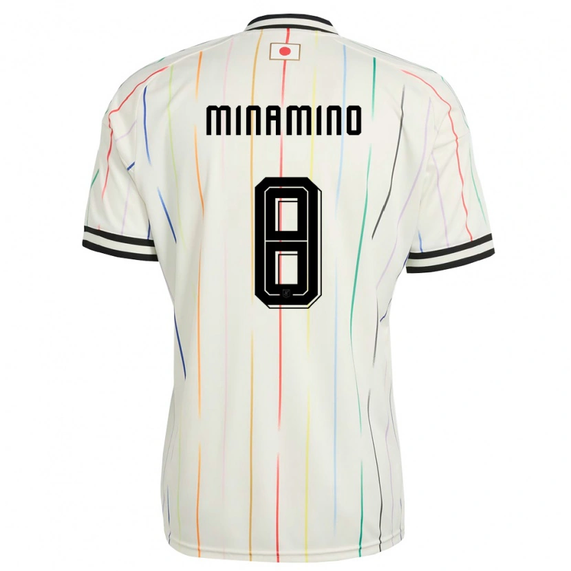 Danxen Women Japan Takumi Minamino #8 White Black Away Jersey 26-28 T-Shirt
