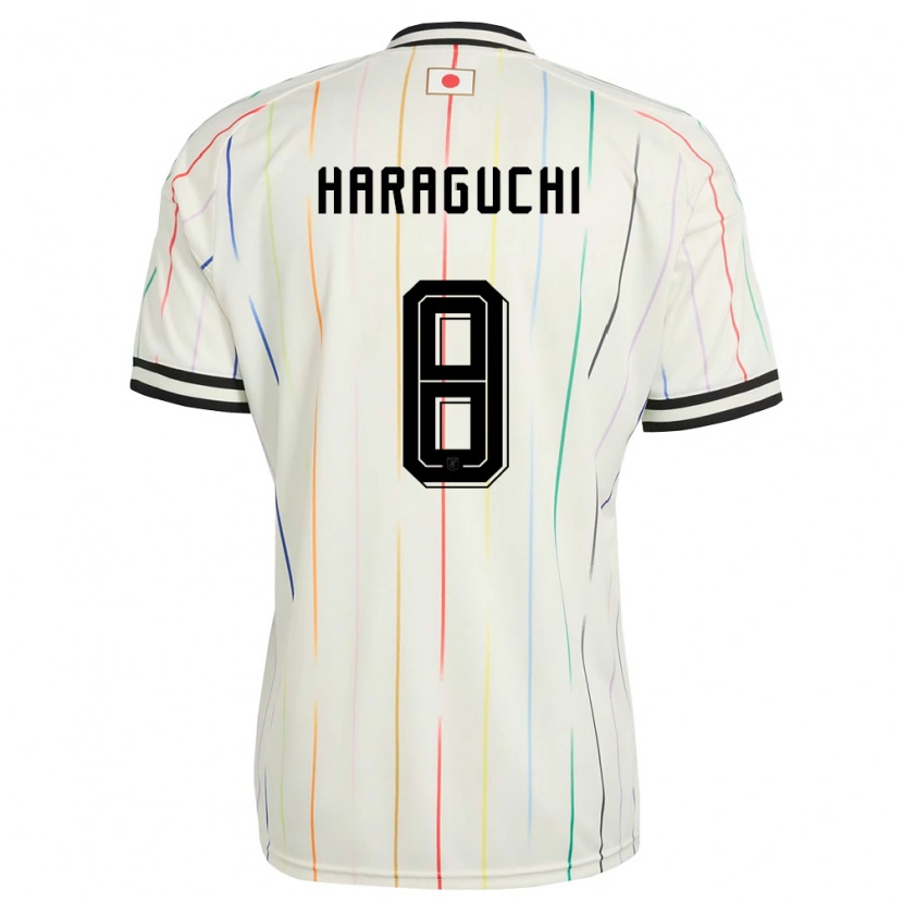 Danxen Women Japan Genki Haraguchi #8 White Black Away Jersey 26-28 T-Shirt