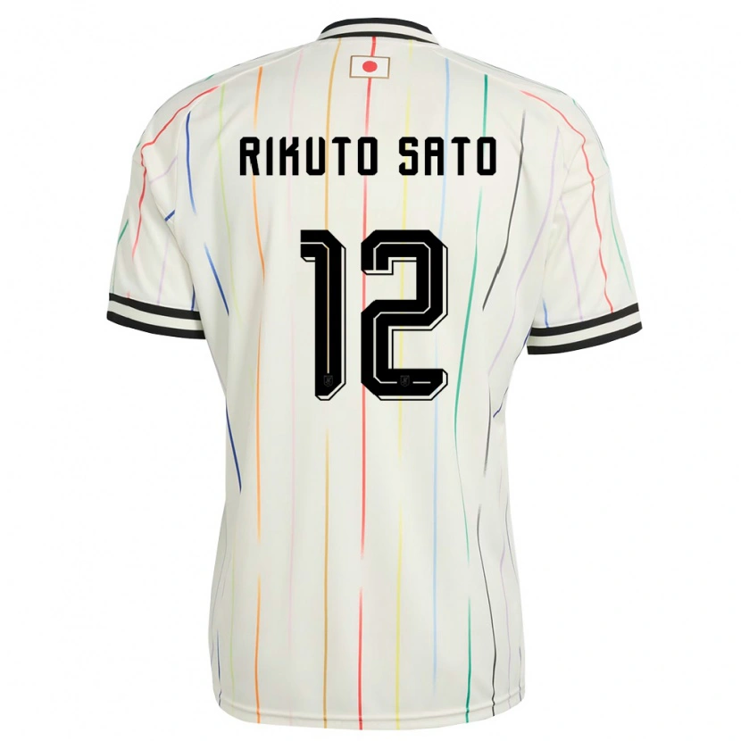 Danxen Women Japan Rikuto Sato #12 White Black Away Jersey 26-28 T-Shirt