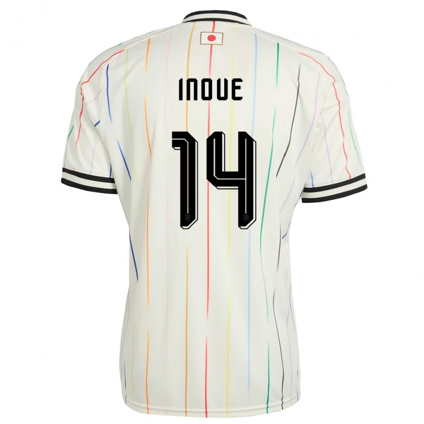 Danxen Women Japan Ayaka Inoue #14 White Black Away Jersey 26-28 T-Shirt