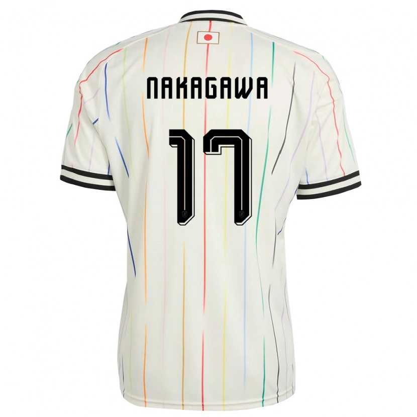 Danxen Women Japan Hagumu Nakagawa #17 White Black Away Jersey 26-28 T-Shirt