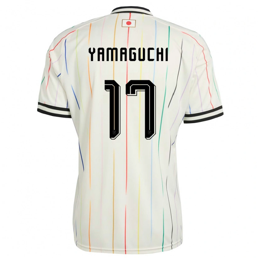Danxen Women Japan Taiyo Yamaguchi #17 White Black Away Jersey 26-28 T-Shirt