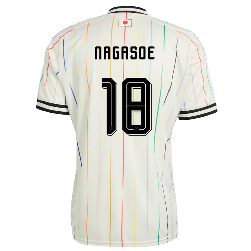 Danxen Women Japan Koki Nagasoe #18 White Black Away Jersey 26-28 T-Shirt