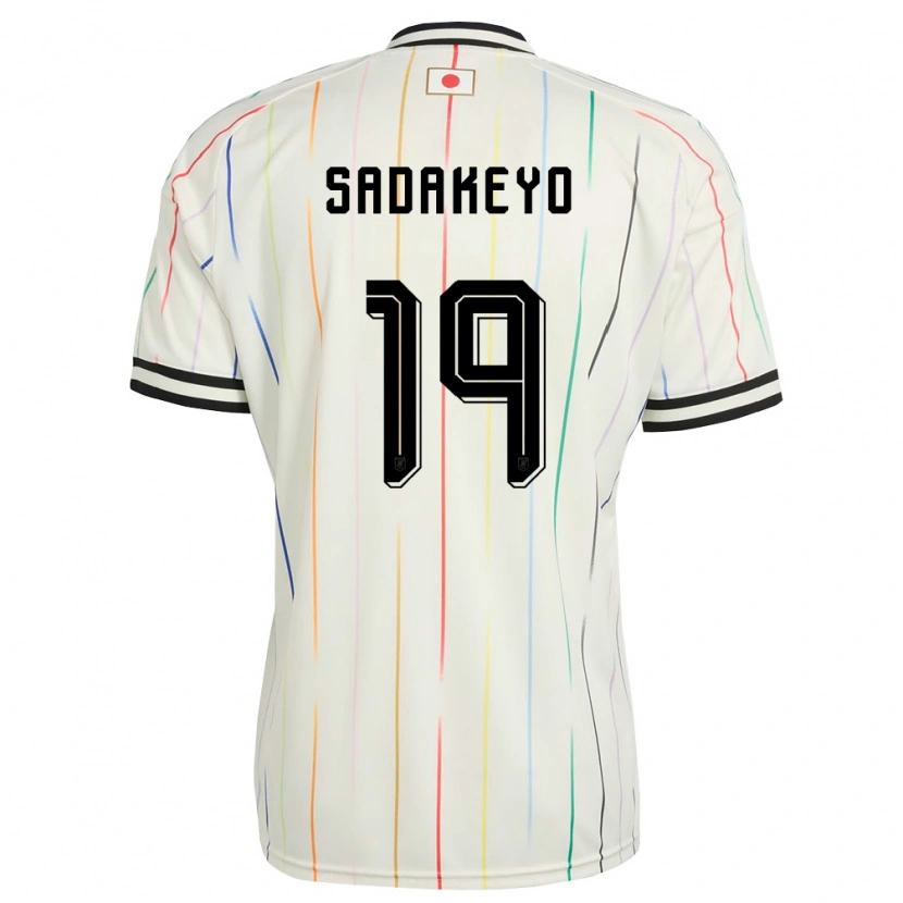 Danxen Women Japan Amon Sadakeyo #19 White Black Away Jersey 26-28 T-Shirt