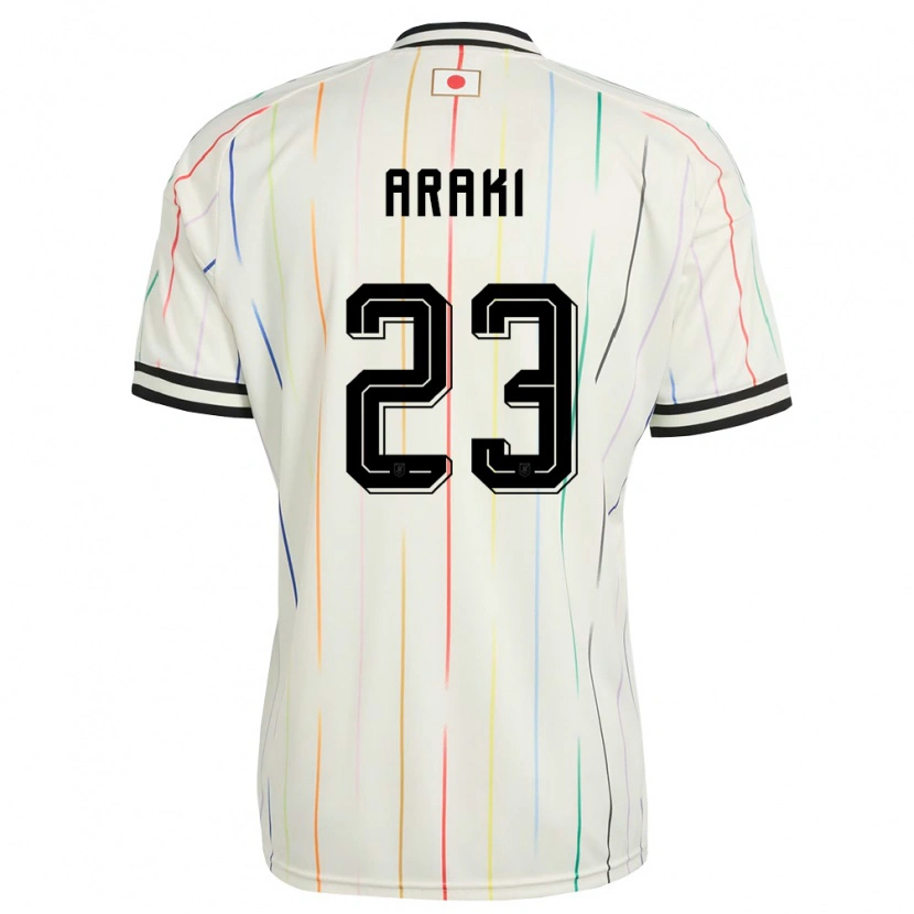 Danxen Women Japan Rui Araki #23 White Black Away Jersey 26-28 T-Shirt