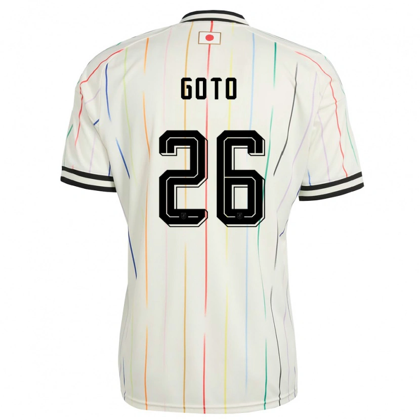 Danxen Women Japan Keisuke Goto #26 White Black Away Jersey 26-28 T-Shirt