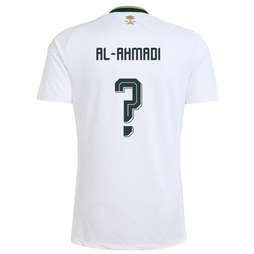 Danxen Women Saudi Arabia Ammar Al-Ahmadi #0 White Green Gold Away Jersey 26-28 T-Shirt