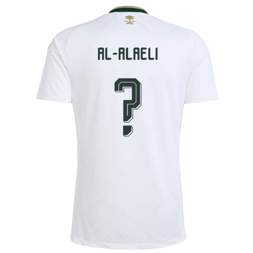 Danxen Women Saudi Arabia Mishal Al-Alaeli #0 White Green Gold Away Jersey 26-28 T-Shirt