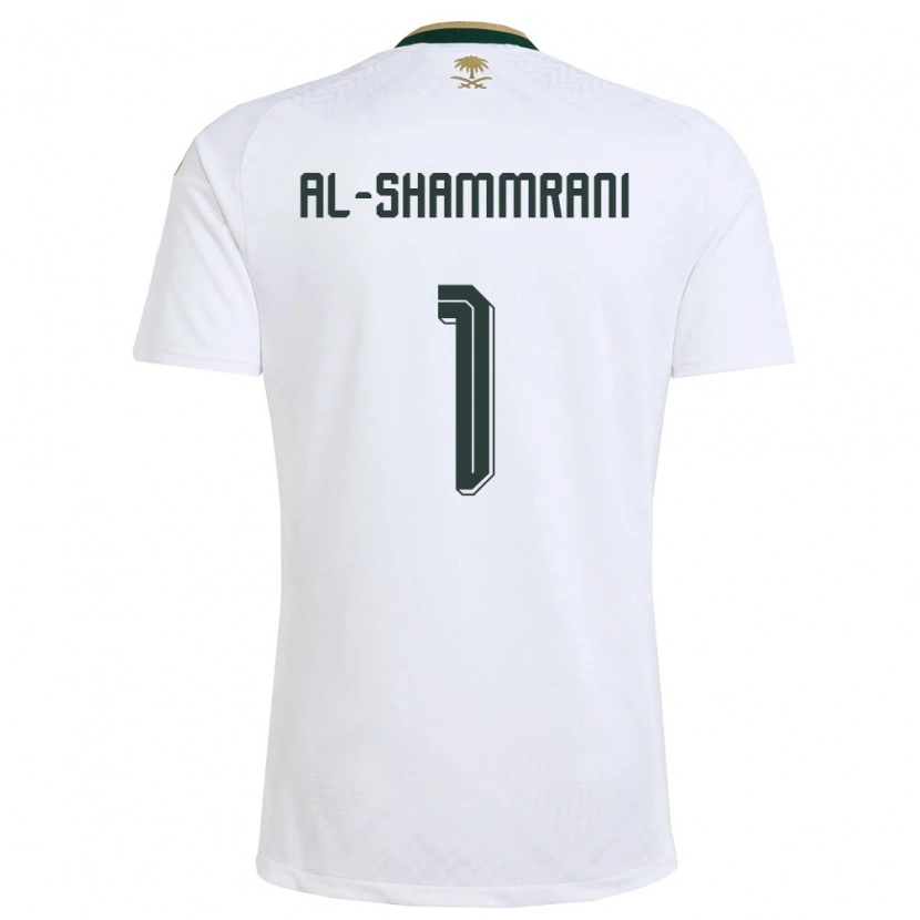 Danxen Women Saudi Arabia Faisal Al-Shammrani #1 White Green Gold Away Jersey 26-28 T-Shirt
